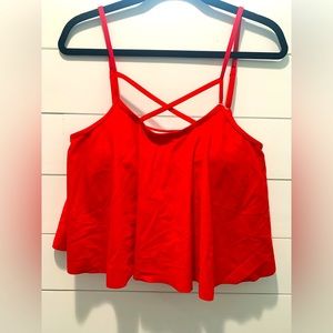 NWT, XL Beachsissi bikini.  Red bathing suit top and floral bottoms.